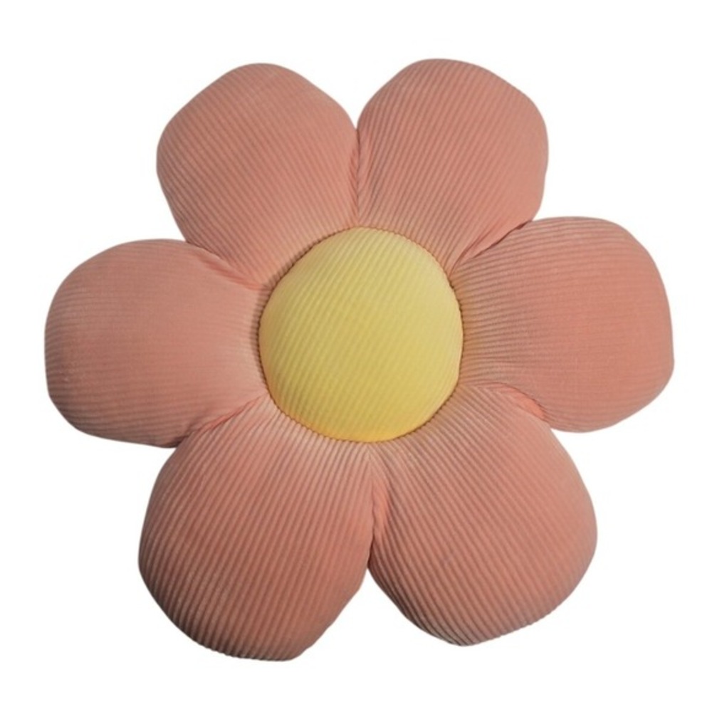 Butterfly Craze Daisy Lounge‎ Flower Pillow Pink Yellow 15.7 Inch Plush Soft NEW